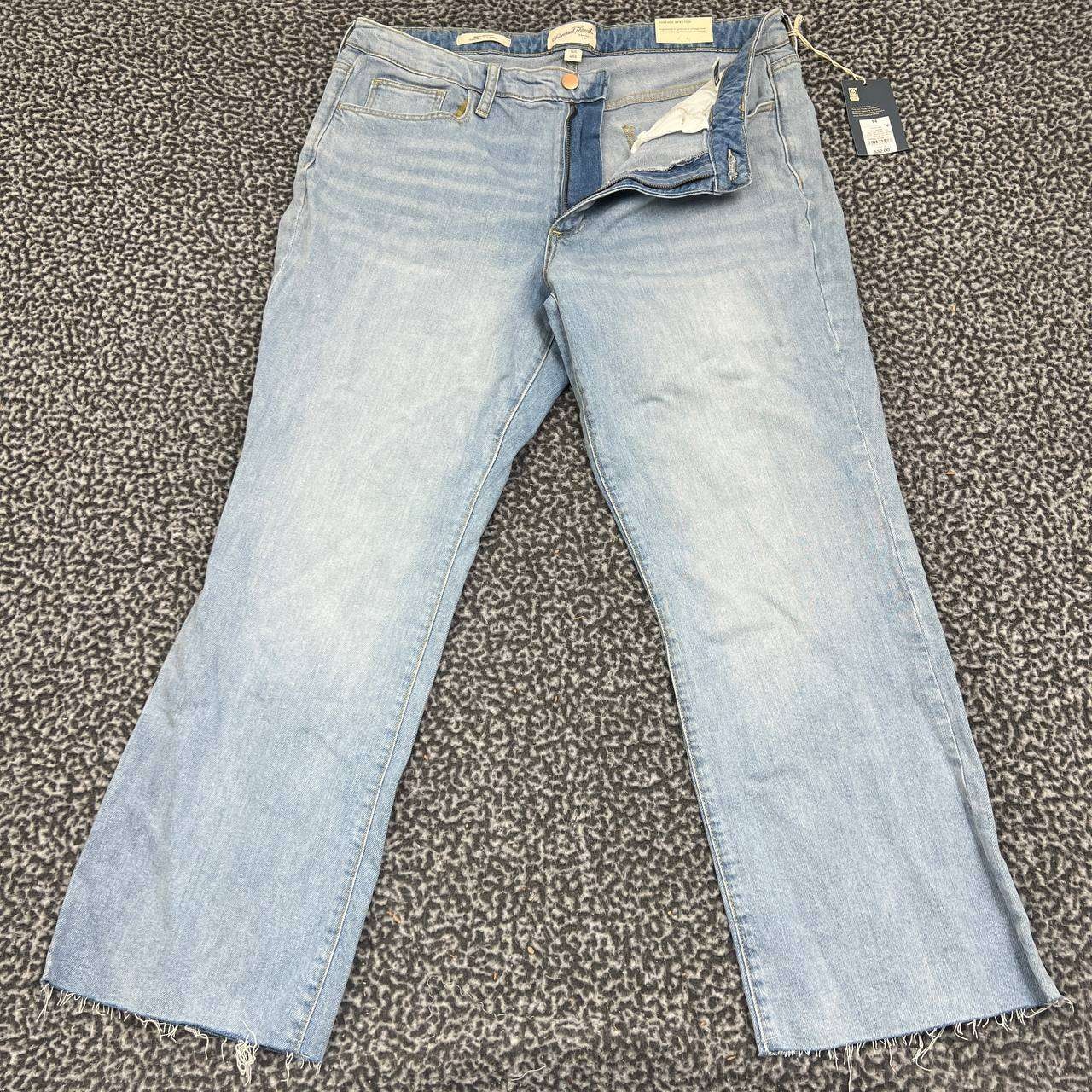 Universal Thread Jeans Women 14 Ankle Bootcut Raw Hem Denim Pants 36x27 New